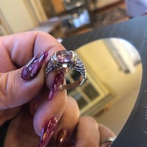 Pink Gold and Silver Ring